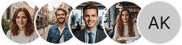Multiple investor profile avatars on Torval Advisory trading review block